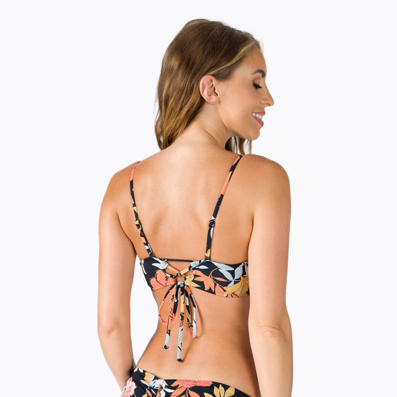ROXY Beach Classics Top del costume a fascia sagomato antracite/island vibes 3