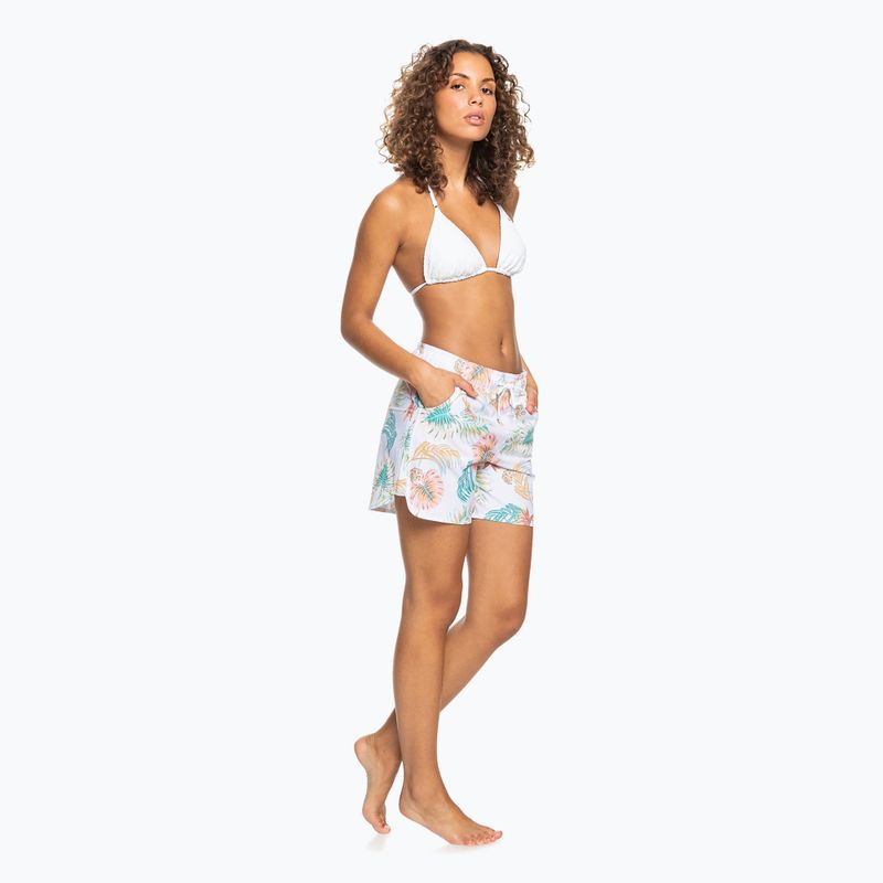 Pantaloncini da bagno donna ROXY Into the Sun 5" bianco/lilla brillante 6