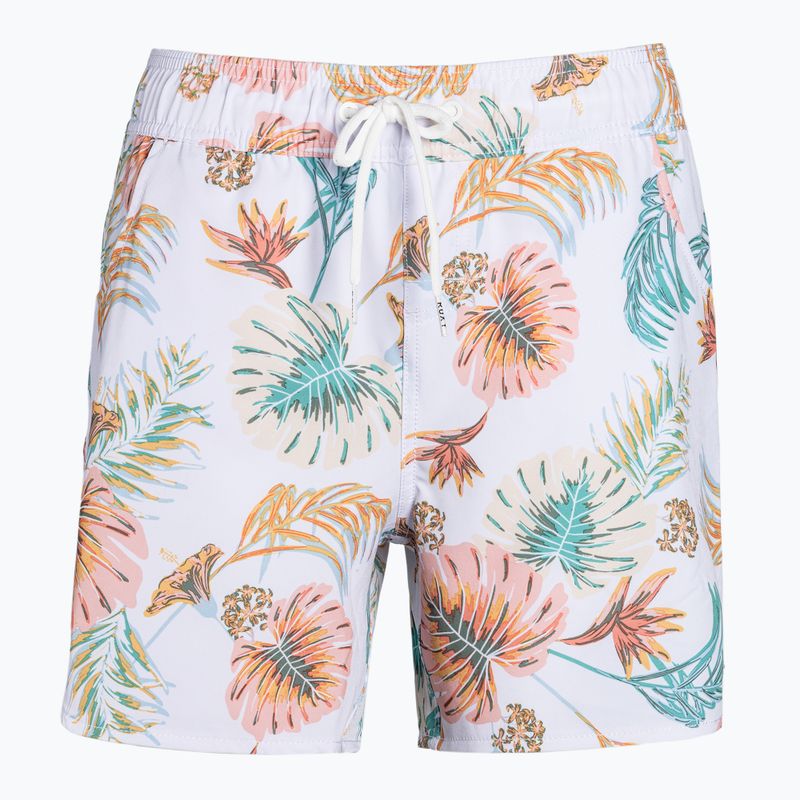 Pantaloncini da bagno donna ROXY Into the Sun 5" bianco/lilla brillante