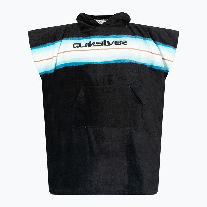 Quiksilver bambino poncho Hoody Asciugamano nero/blu