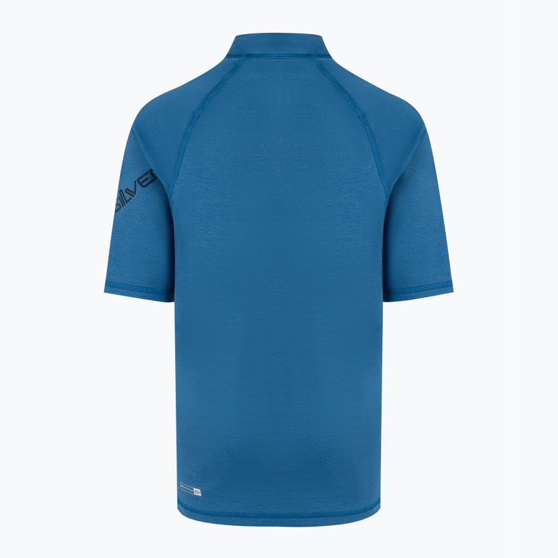 Quiksilver All Time vallarta blu heather maglia da bagno per bambini 2