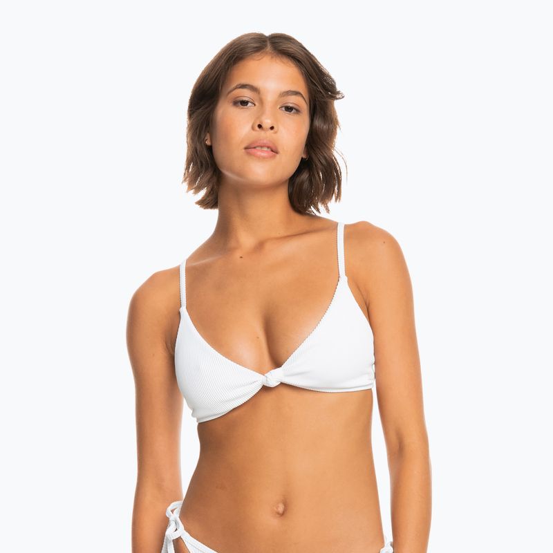 ROXY Love The Surf Knot top costume da bagno bianco brillante 4