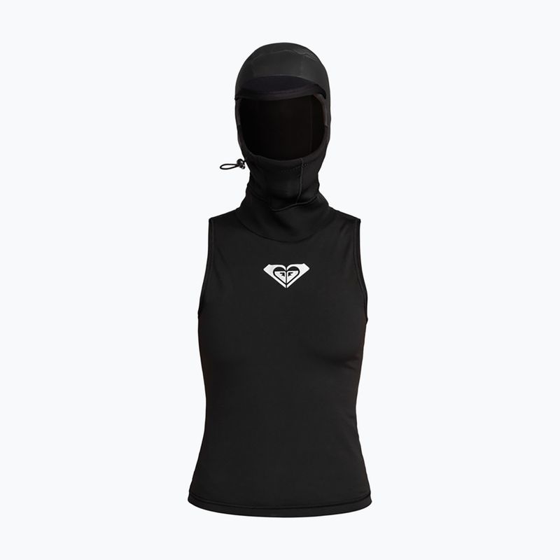 Gilet per muta da donna ROXY 2.0 mm Swell Series con cappuccio in neoprene nero vero