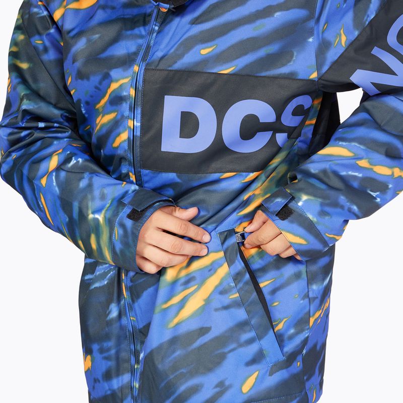 DC Propaganda giacca da snowboard angolata tie dye da uomo blu royal 6