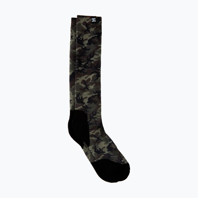 Calzini da snowboard DC Summit da uomo, woodland camo verde 4