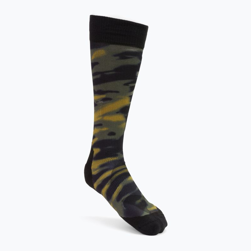 Calze da snowboard DC Sanctioned angolate tie dye da uomo verde edera