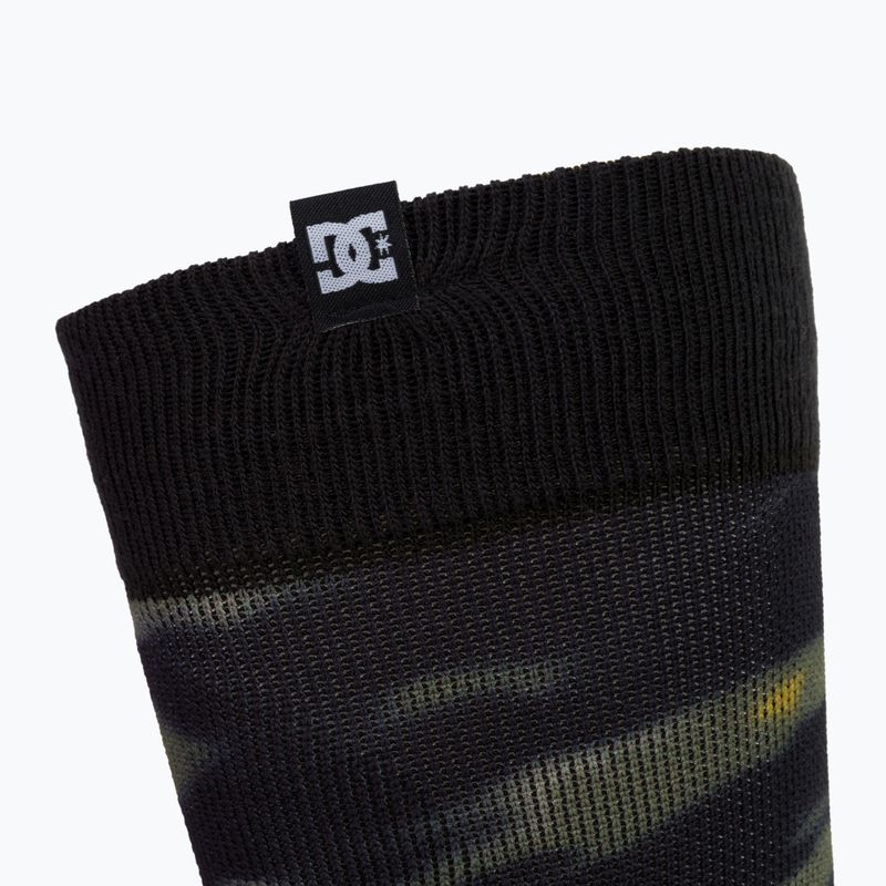 Calze da snowboard DC Sanctioned angolate tie dye da uomo verde edera 3