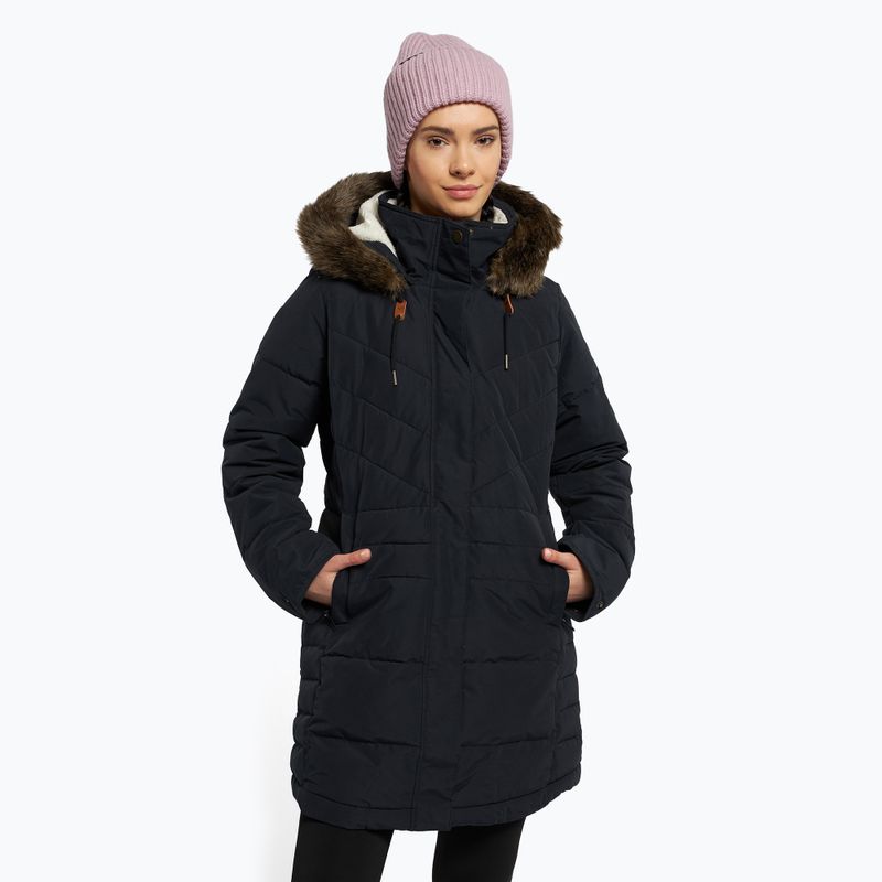 ROXY Ellie cappotto da donna in piuma d'oca nera