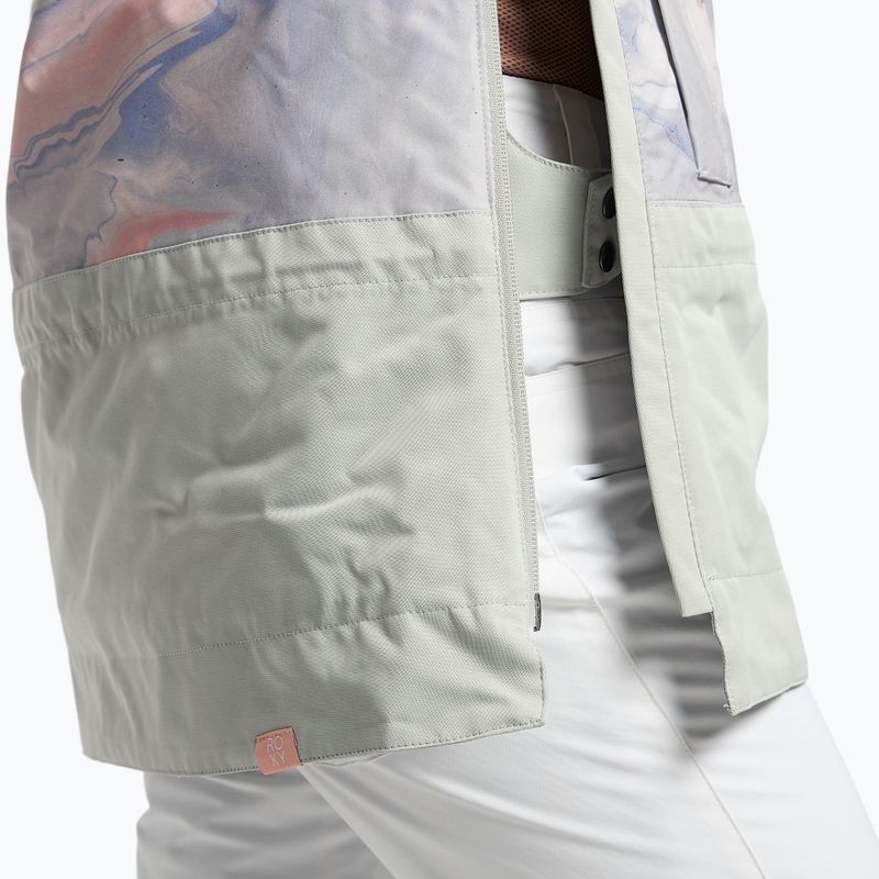 Giacca da snowboard donna ROXY Chloe Kim Overhead grigio marmo viola 8