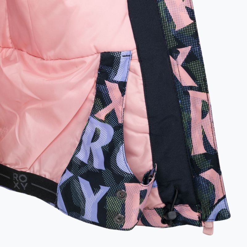 Giacca da snowboard per bambini ROXY Jet Ski con scritte in nero 7