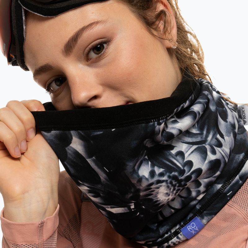 Passamontagna donna ROXY Lana Collar true black future flower 4