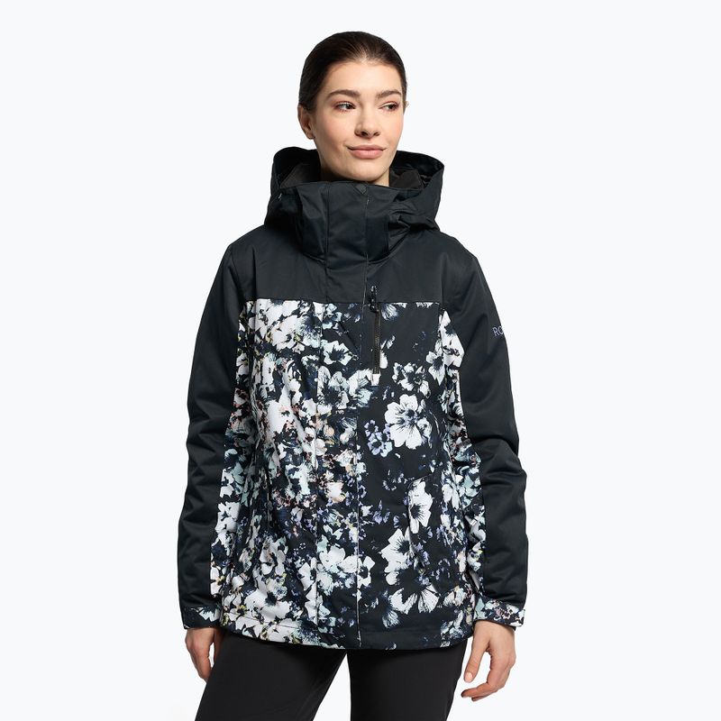 Giacca da snowboard donna ROXY Jetty Block true black flowers