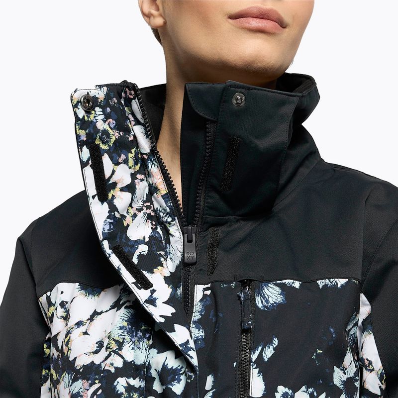 Giacca da snowboard donna ROXY Jetty Block true black flowers 11