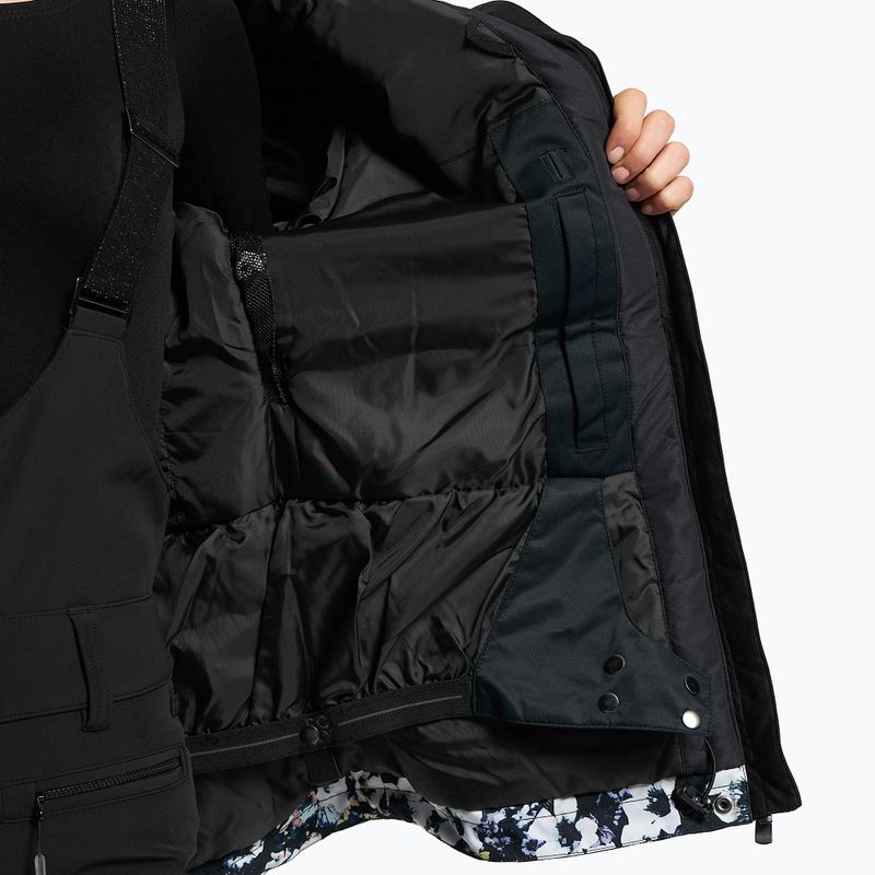 Giacca da snowboard donna ROXY Jetty Block true black flowers 12