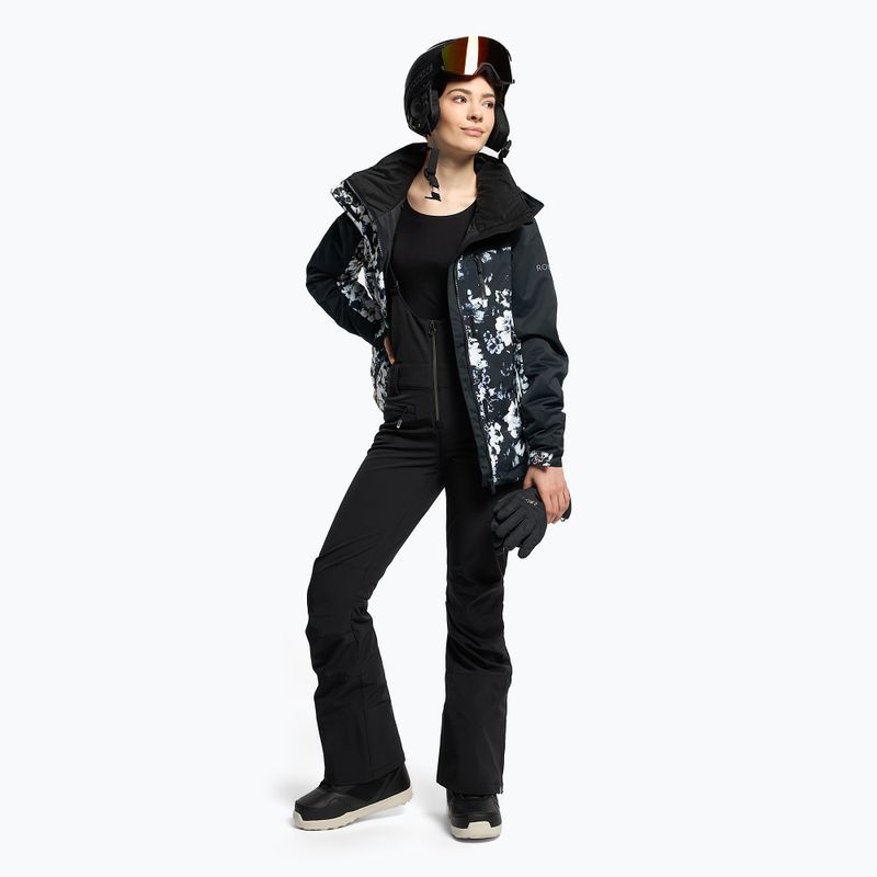 Giacca da snowboard donna ROXY Jetty Block true black flowers 2