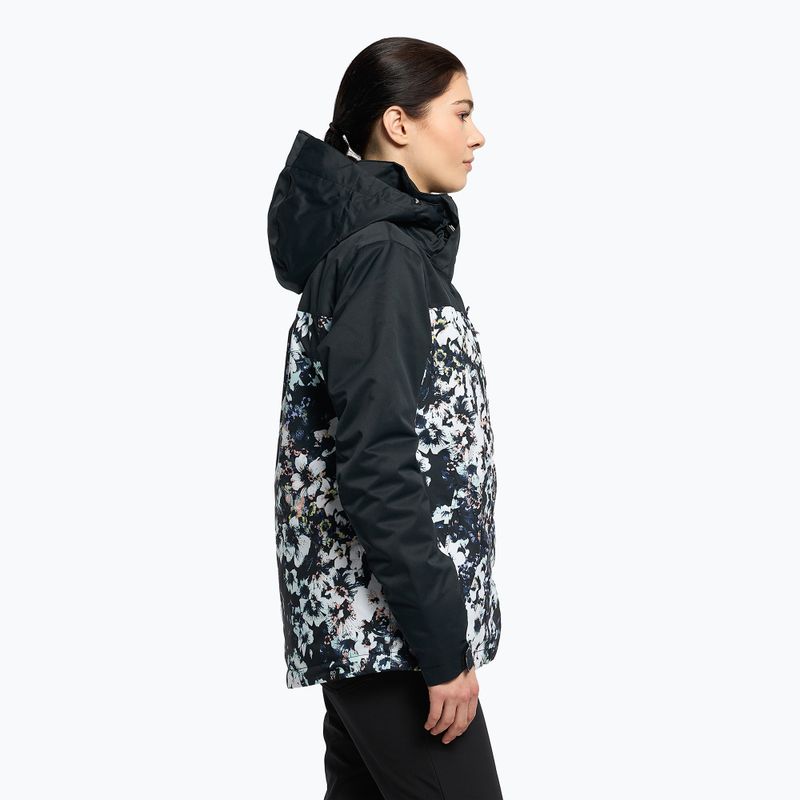 Giacca da snowboard donna ROXY Jetty Block true black flowers 3