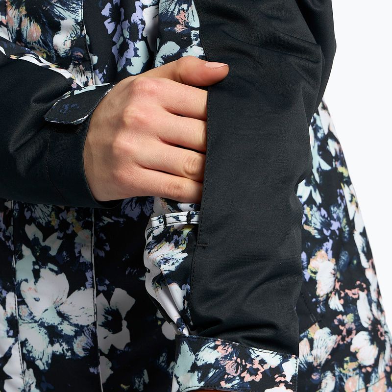Giacca da snowboard donna ROXY Jetty Block true black flowers 8