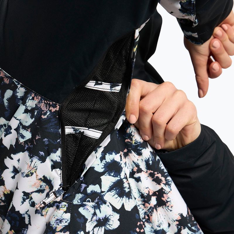 Giacca da snowboard donna ROXY Jetty Block true black flowers 9