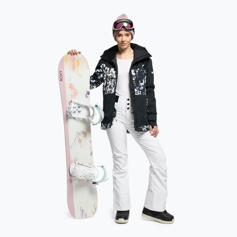 Giacca da snowboard donna ROXY Presence Parka true black black flowers 2