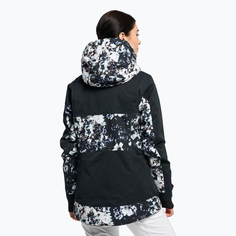 Giacca da snowboard donna ROXY Presence Parka true black black flowers 4