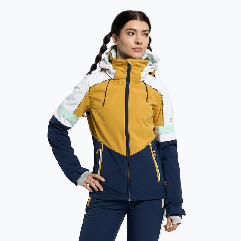 Giacca da snowboard donna ROXY Peak Chic Softshell miele