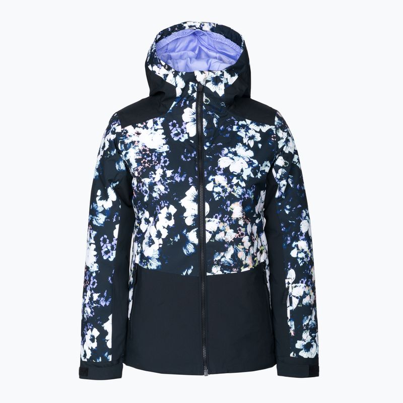 Giacca da snowboard per bambini ROXY Silverwinter true black flowers