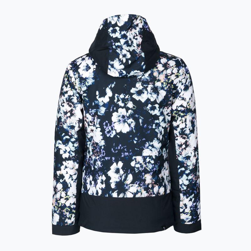 Giacca da snowboard per bambini ROXY Silverwinter true black flowers 2