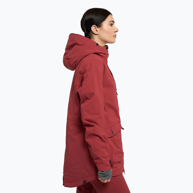 Giacca da snowboard donna ROXY Stated Warmlink rosso mattone 3