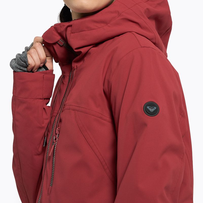 Giacca da snowboard donna ROXY Stated Warmlink rosso mattone 6