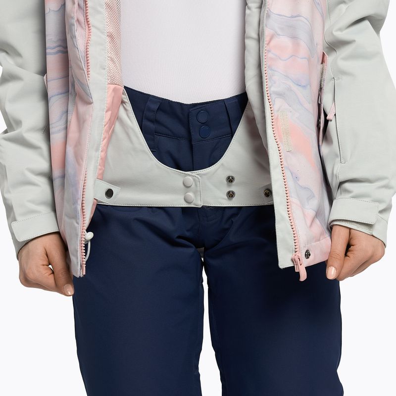 Giacca da snowboard donna ROXY Jetty Block grigio marmo viola 12