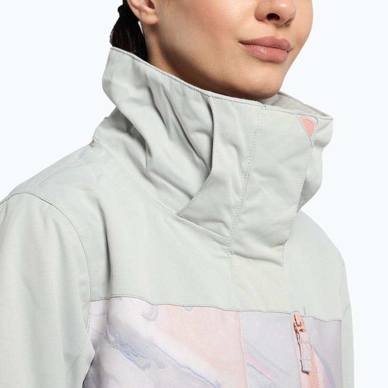 Giacca da snowboard donna ROXY Jetty Block grigio marmo viola 6