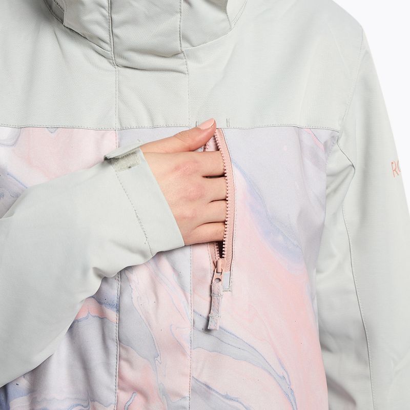 Giacca da snowboard donna ROXY Jetty Block grigio marmo viola 8