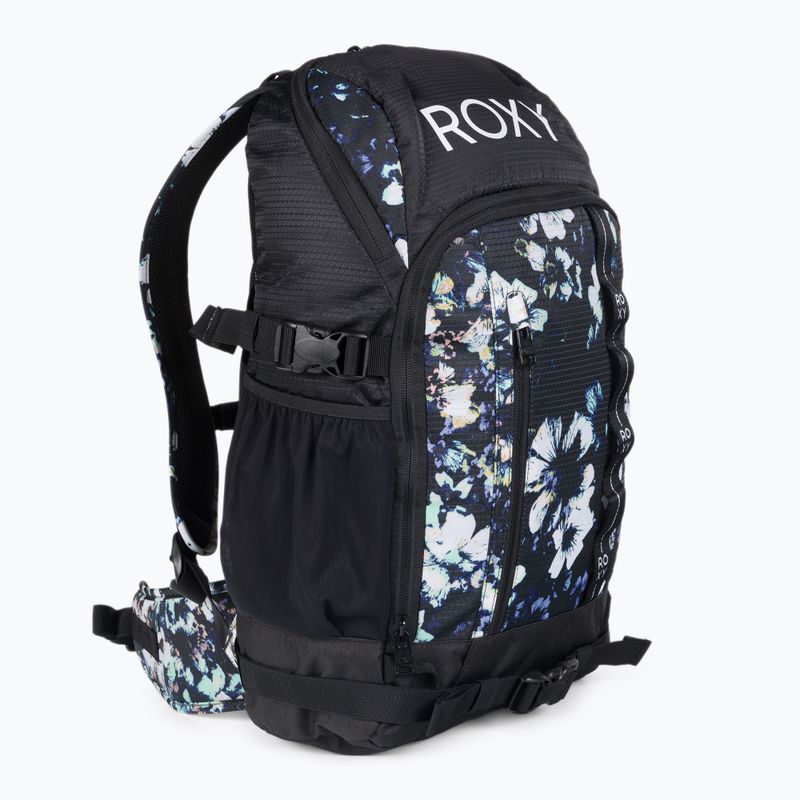 ROXY Tribute 23 l zaino da snowboard true black black flowers 2