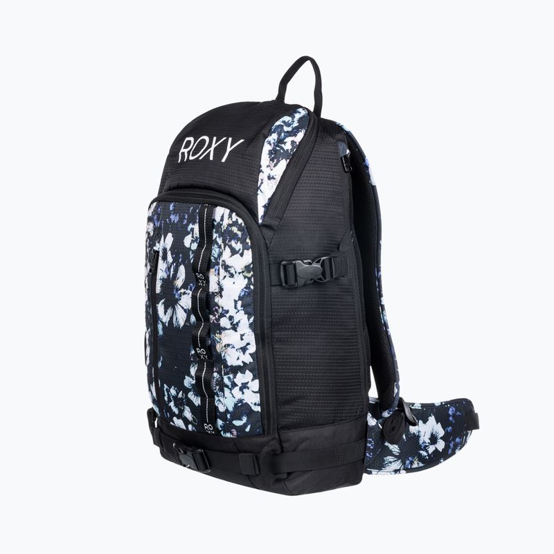 ROXY Tribute 23 l zaino da snowboard true black black flowers 7
