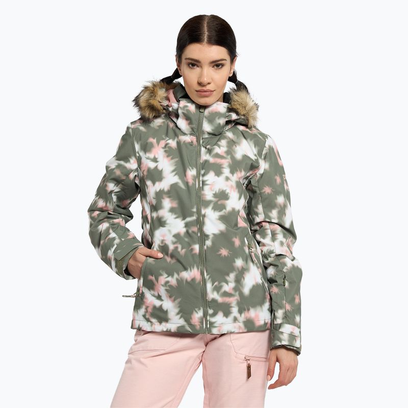 Giacca da snowboard donna ROXY Jet Ski verde lichene profondo nimal