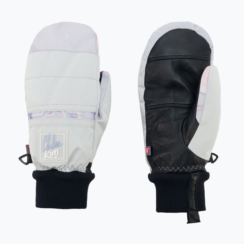 Guanti da snowboard da donna ROXY Chloe Kim grigio marmo viola