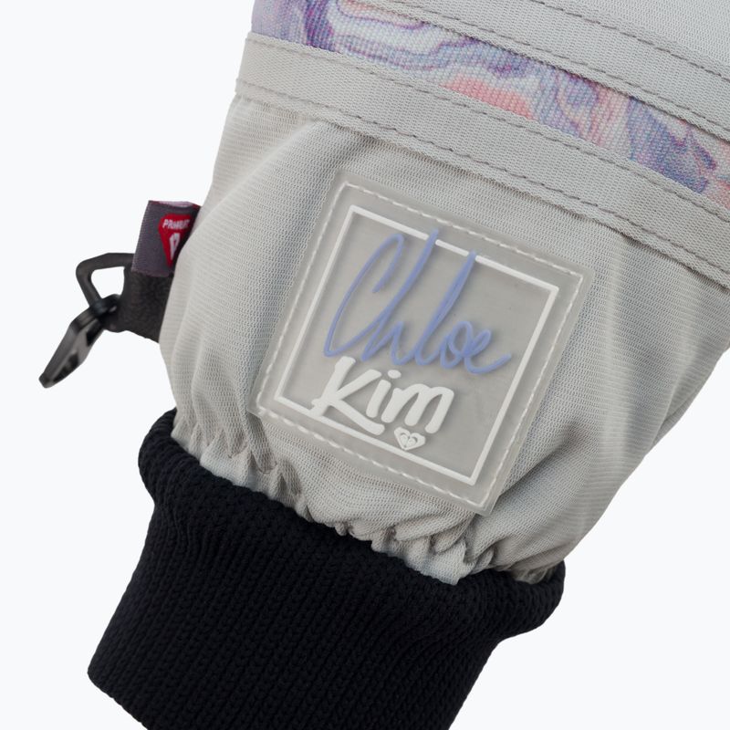 Guanti da snowboard da donna ROXY Chloe Kim grigio marmo viola 4