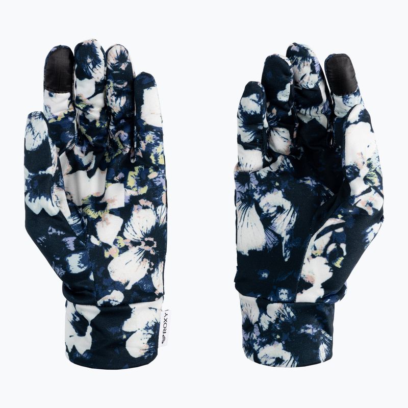 Guanti multifunzionali da donna ROXY Hydrosmart Liner true black flowers 3