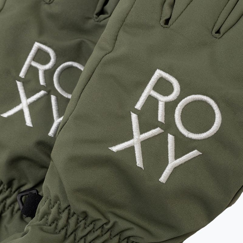 Guanti da snowboard da donna ROXY Freshfields verde lichene scuro 4