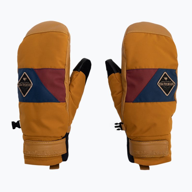 Guanti da snowboard Quiksilver Squad Mitt marrone olivastro 3
