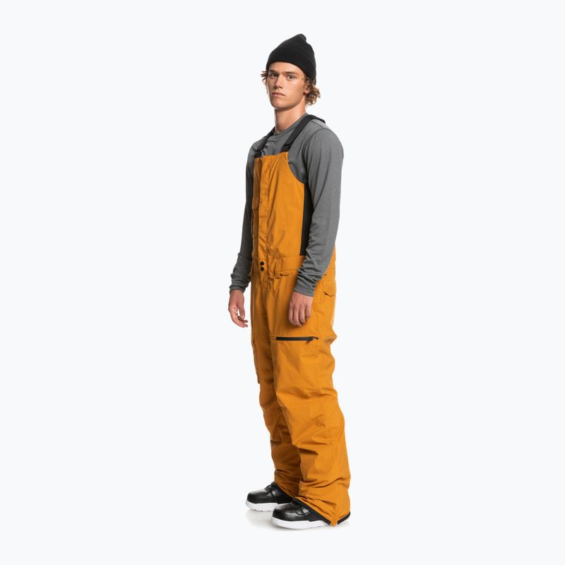 Pantaloni da snowboard Quiksilver Utility Bib buckthorn brown da uomo 2