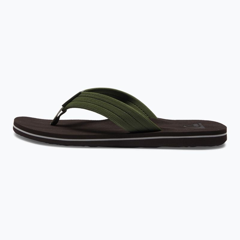 Infradito Quiksilver Molokai Layback Textured da uomo marrone/marrone/verde 11