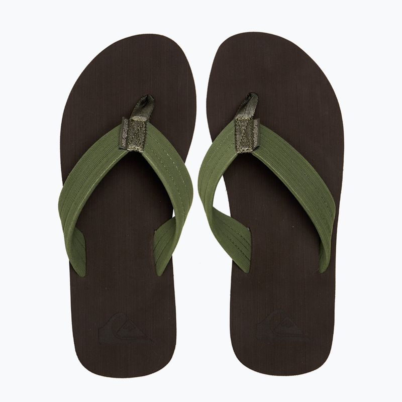 Infradito Quiksilver Molokai Layback Textured da uomo marrone/marrone/verde 12