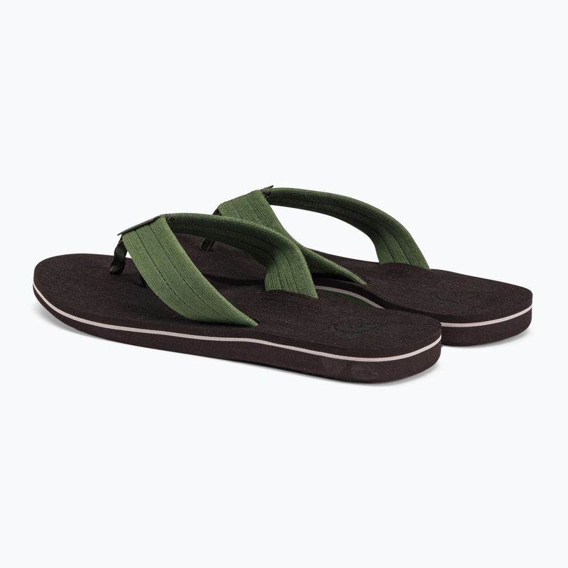 Infradito Quiksilver Molokai Layback Textured da uomo marrone/marrone/verde 3