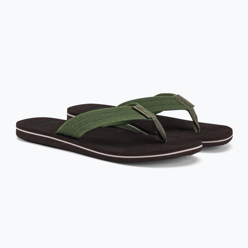 Infradito Quiksilver Molokai Layback Textured da uomo marrone/marrone/verde 4
