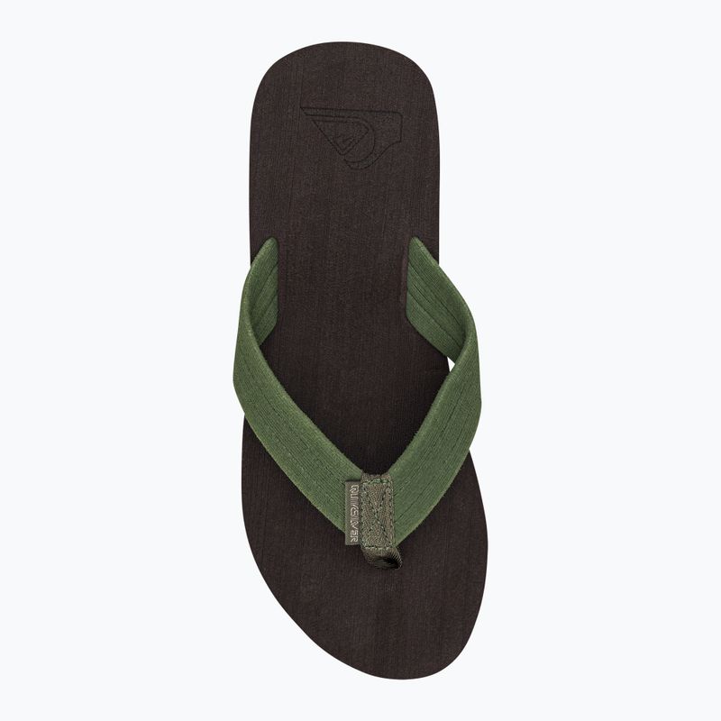 Infradito Quiksilver Molokai Layback Textured da uomo marrone/marrone/verde 6