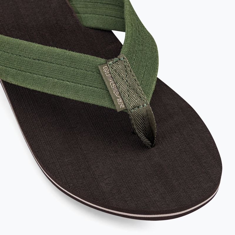 Infradito Quiksilver Molokai Layback Textured da uomo marrone/marrone/verde 7