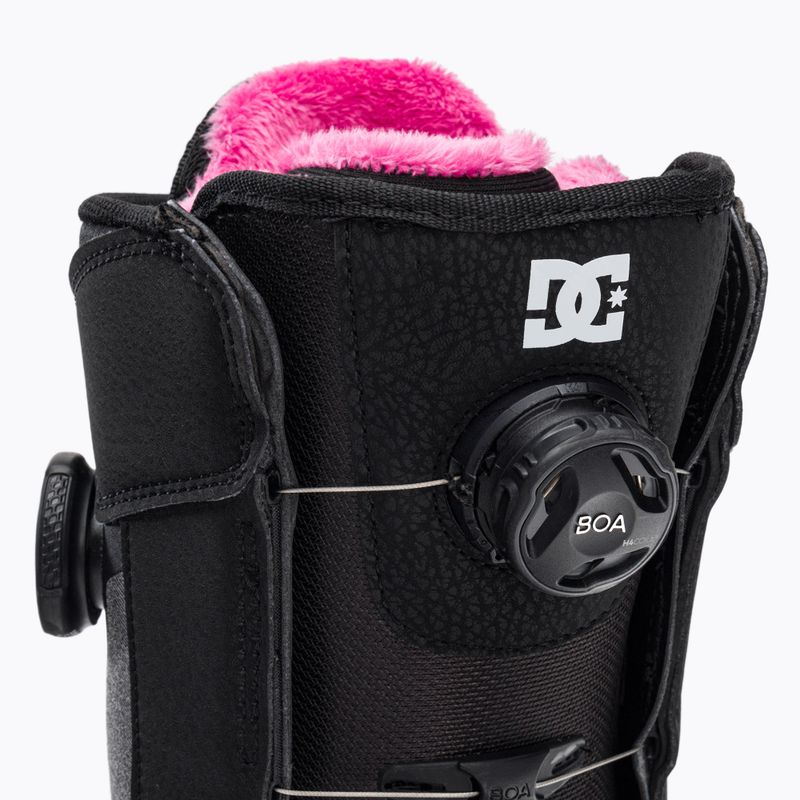 Scarponi da snowboard da donna DC Lotus nero/nero/bianco 6