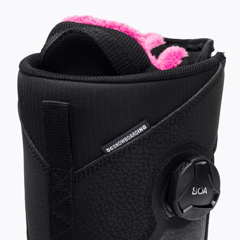 Scarponi da snowboard da donna DC Lotus nero/nero/bianco 8