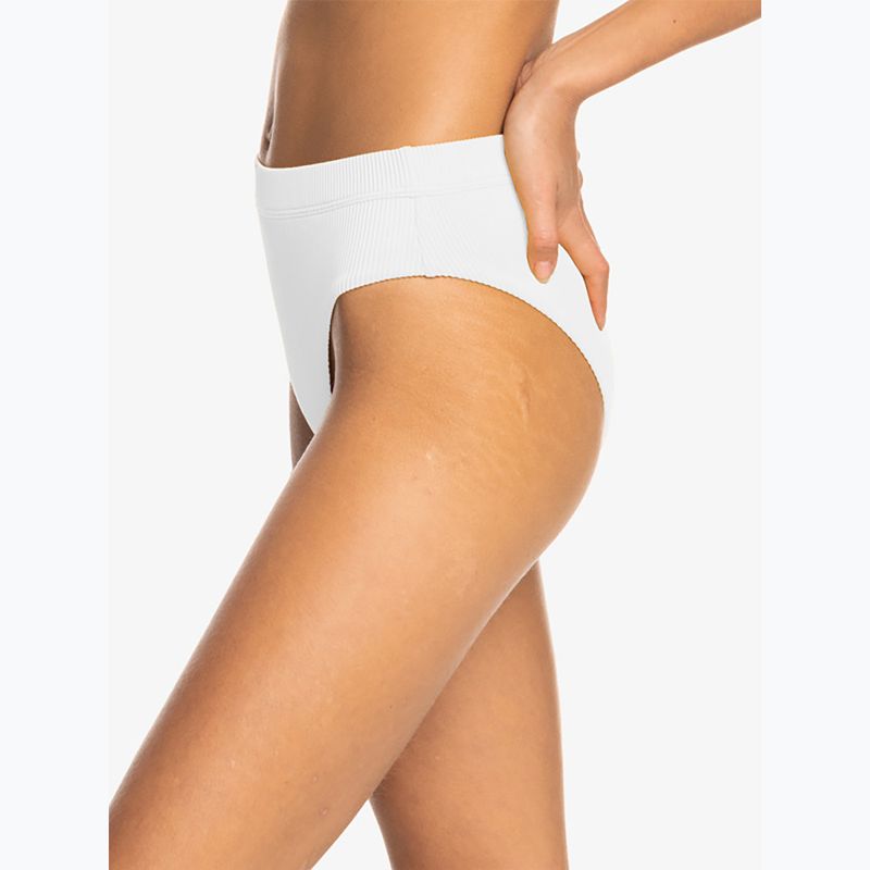 ROXY Love The Shorey - slip del costume da bagno bianco brillante 7